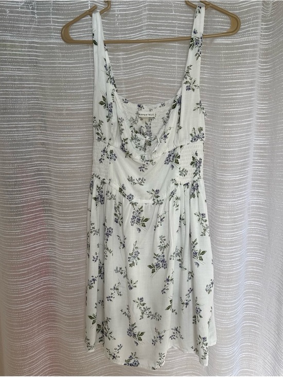 Aeropostale Dresses & Skirts - Aeropostale White Floral Babydoll Mini Dress Coquette Cottagecore Fairycore